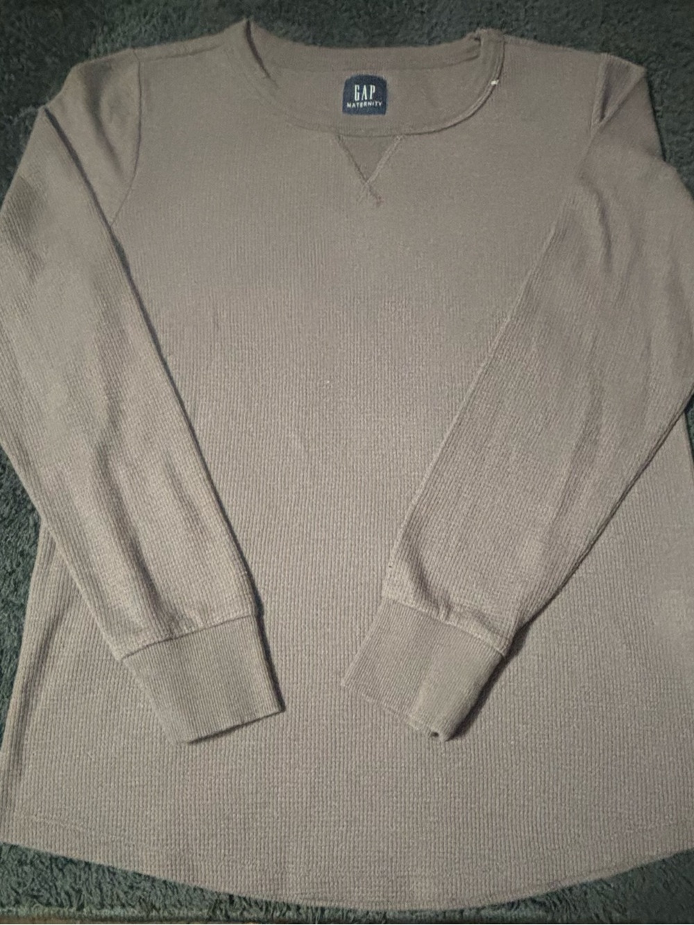 GAP Women's Crewneck Thermal Sweater in Taupe